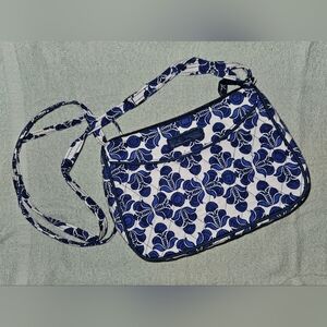 Vera Bradley Little Crossbody, Cobalt Tile, EUC